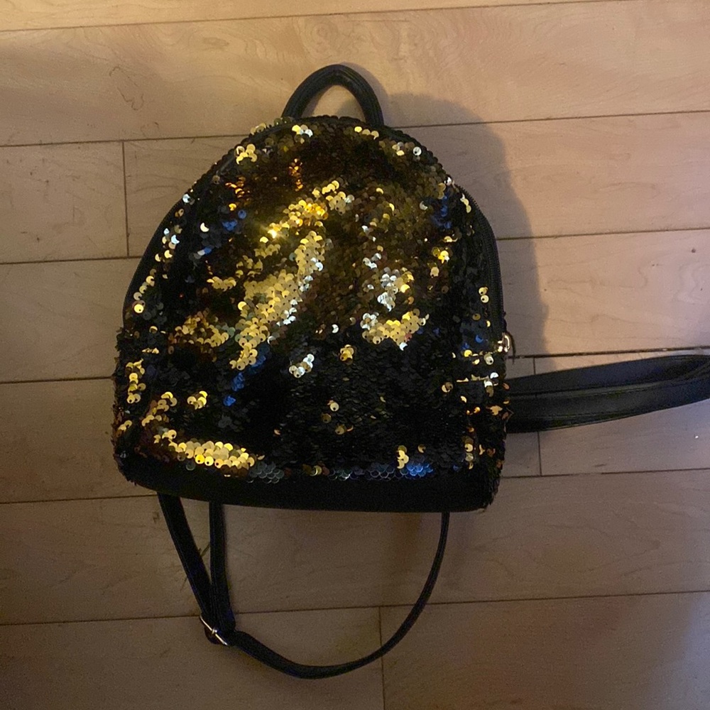 Sequin mini backpack